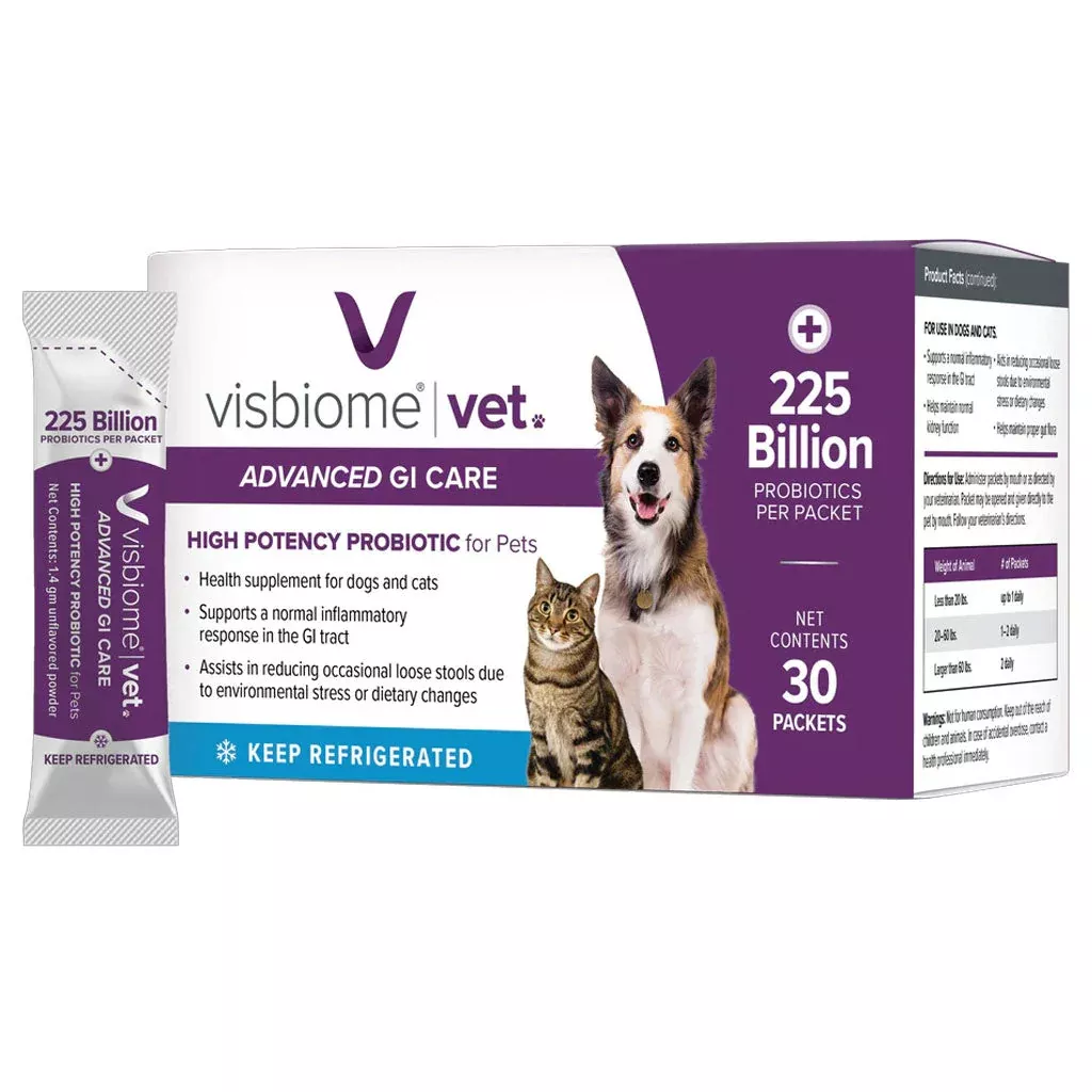 visbiome-vet-high-potency-probiotic-packets-dogs-cats-30-count Visbiome Vet High Potency Probiotic Packets for Dogs & Cats, 30-count
