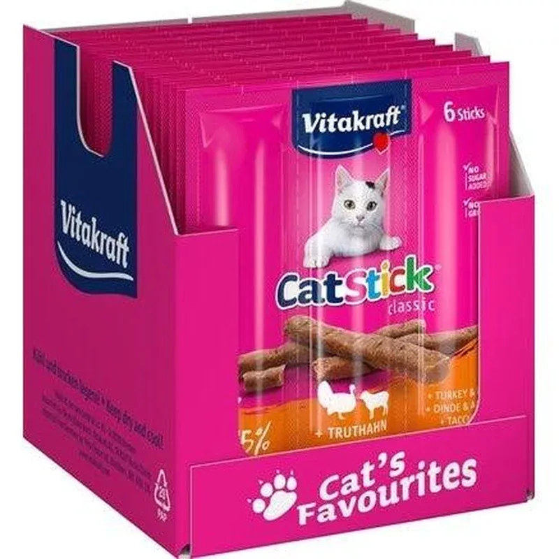 vitakraft-cat-stick-mini-kalkoen-met-lam Vitakraft Cat-Stick Mini Kalkoen Met Lam