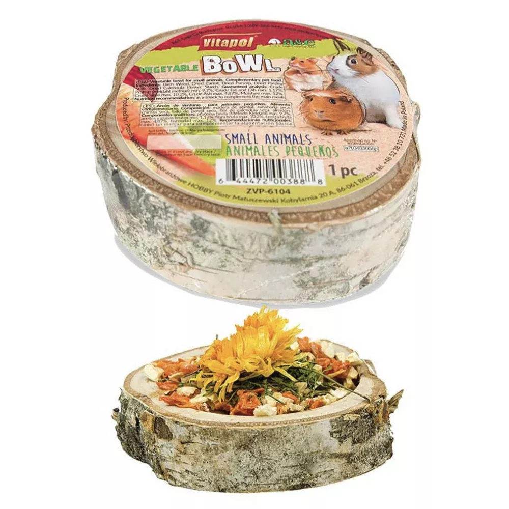 vitapol-vegetable-flavored-wooden-treat-bowl Vitapol - Vegetable-Flavored Wooden Treat Bowl