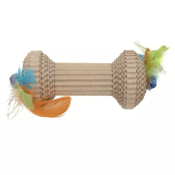 ware-corrugated-cardboard-barbell-roller-cat-toy Ware - Corrugated Cardboard Barbell Roller - Cat Toy