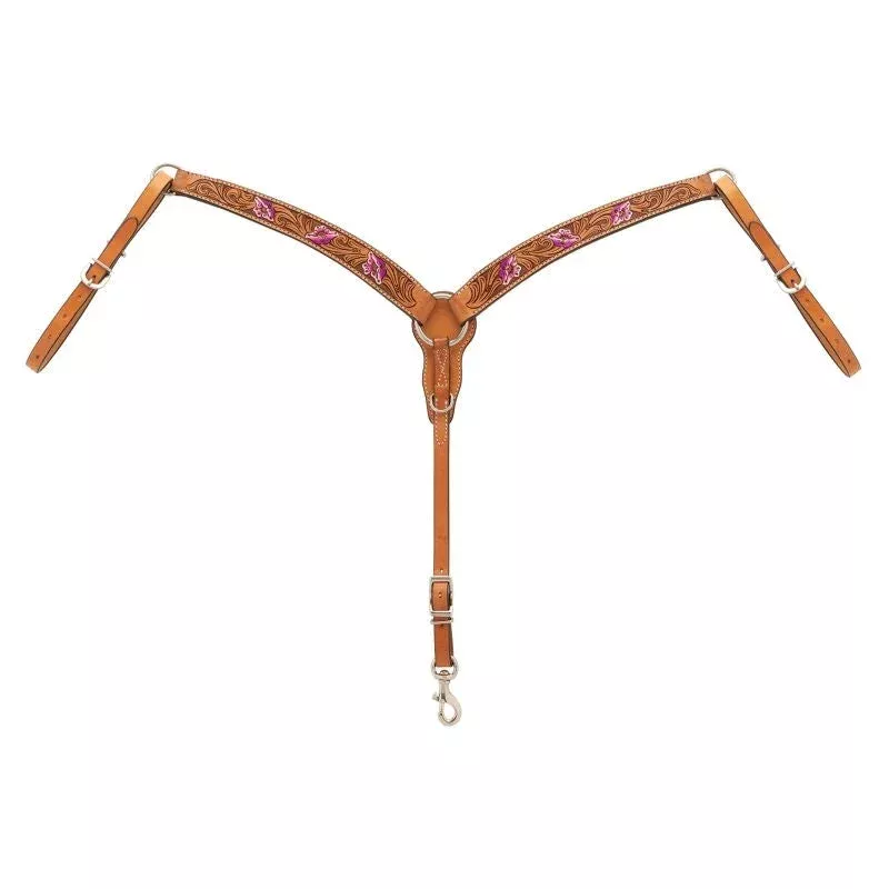 weaver-turq-cross-floral-paint-breast-collar Weaver Turq Cross Floral Paint Breast Collar