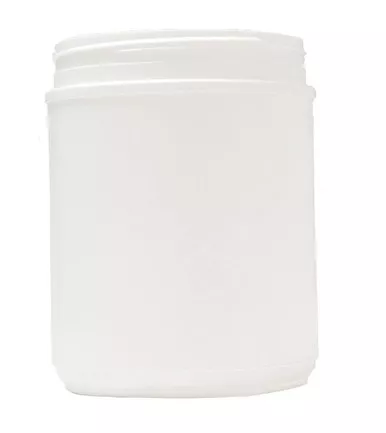 white-plastic-5-lb-2-27-kg-canister-without-lids-57-pack White Plastic 5 lb (2.27 kg) Canister - Without Lids - 57 pack