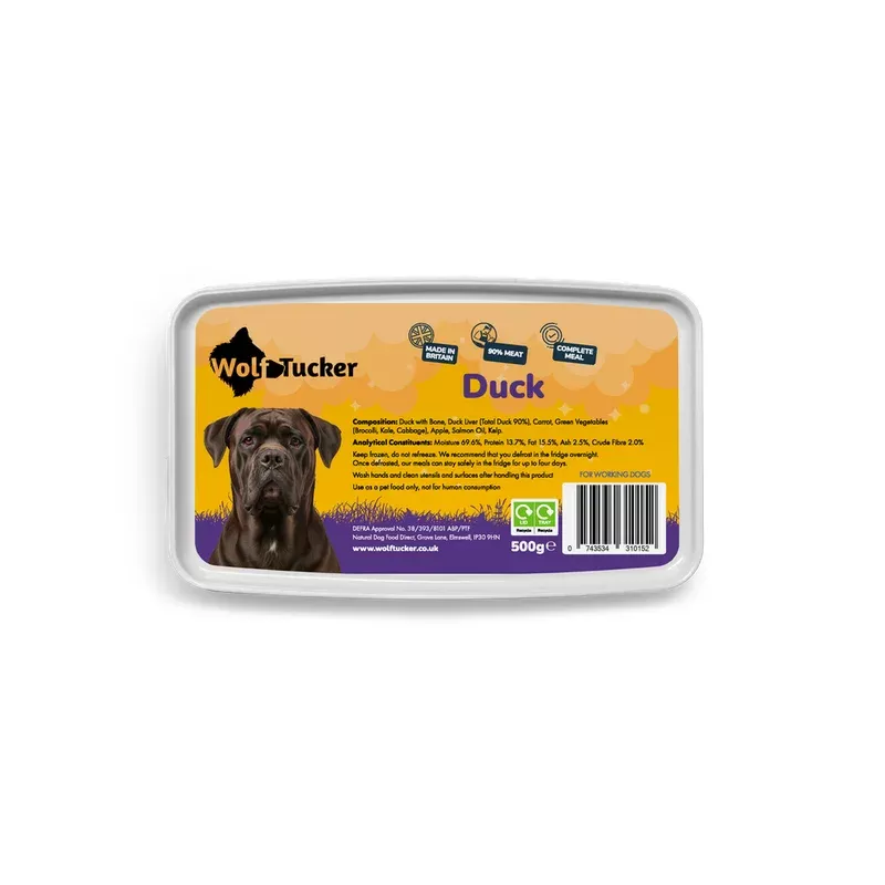 wolf-tucker-working-dog-duck-meal-500g Wolf Tucker Working Dog Duck Meal 500g