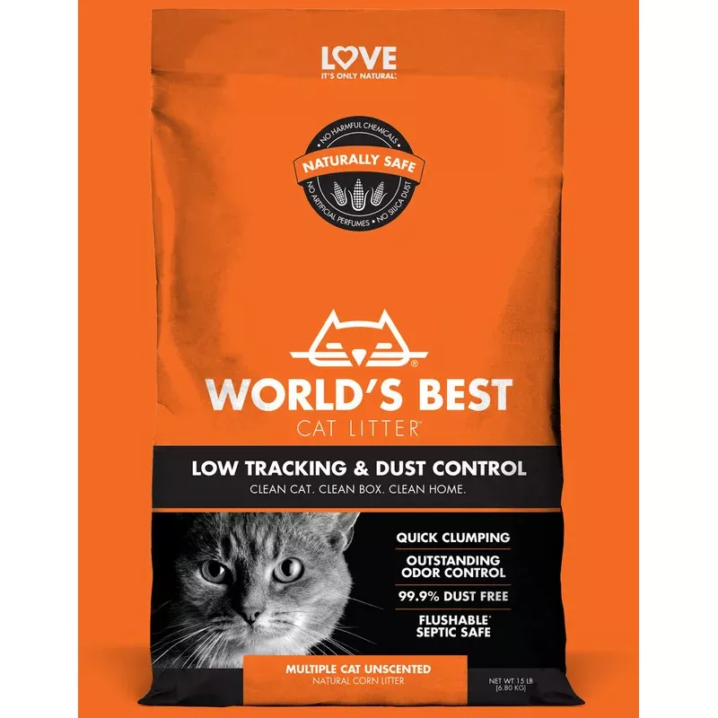 World's Best Cat Litter Low Tracking & Dust Control Cat Litter