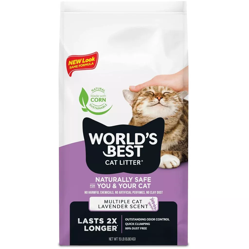 world-s-best-cat-litter-multiple-cat-lavender-scent-28-lbs World's Best Cat Litter Multiple Cat Lavender Scent, 28 lbs