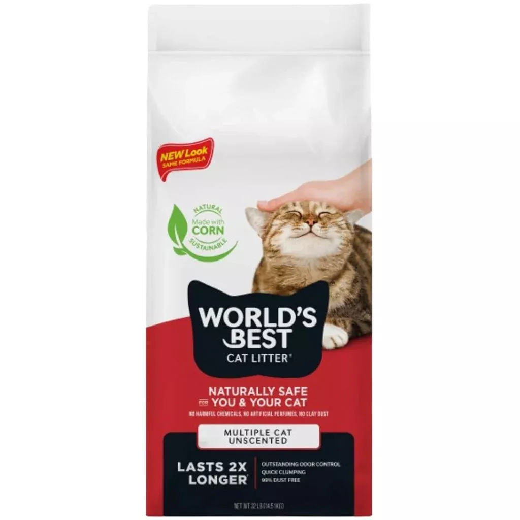 world-s-best-cat-litter-multiple-cat-unscented-28-lbs World's Best Cat Litter Multiple Cat Unscented, 28 lbs