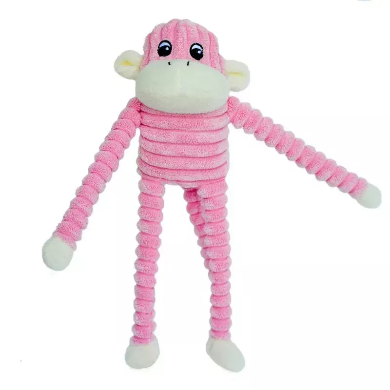 zippy-paws-spencer-crinkle-monkey-long-leg-plush-dog-toy-pink Zippy Paws Spencer the Crinkle Monkey Long Leg Plush Dog Toy – Pink