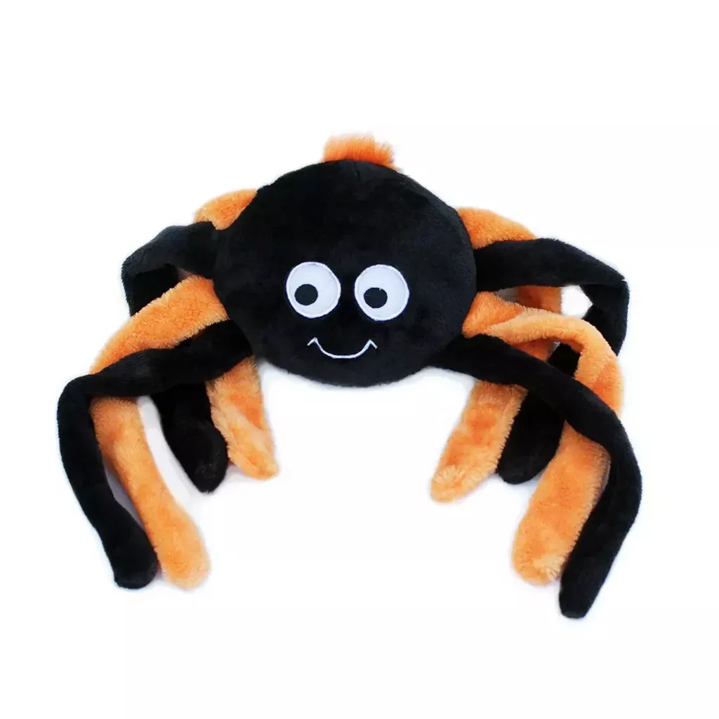 ZippyPaws Grunterz Dog Toy, Orange Spider