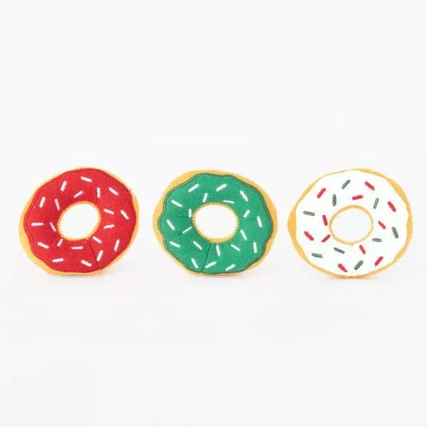 ZippyPaws Holiday Miniz 3-Pack Donutz