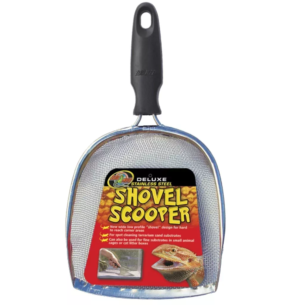 Zoo Med Deluxe Shovel Scooper, Black, Silver