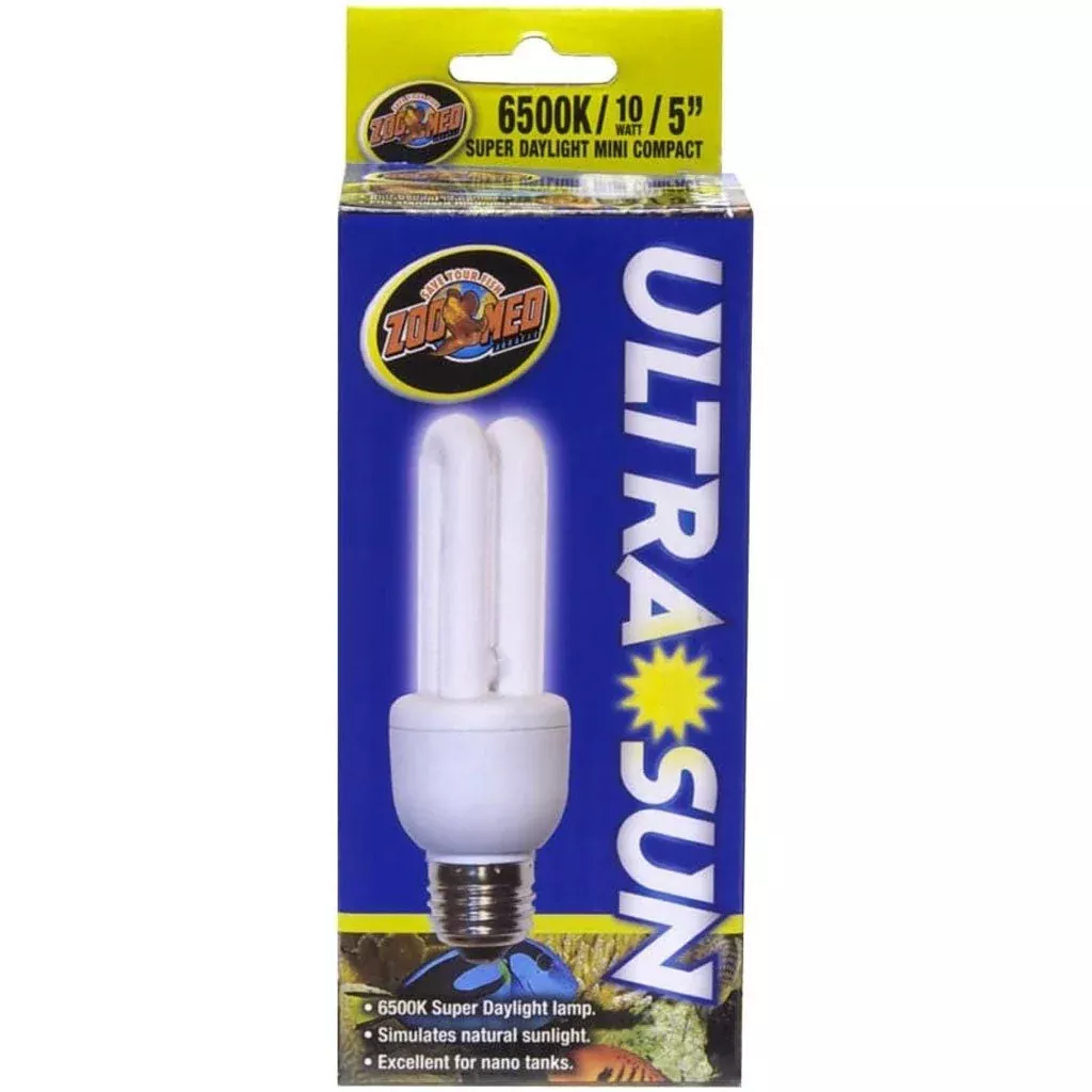 zoo-med-ultra-sun-super-daylight-mini-compact-fluorescent-lamp-white-10w-5 Zoo Med Ultra Sun Super Daylight Mini Compact Fluorescent Lamp, White, 10w 5"