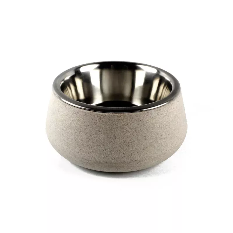 zoon-floorgrip-stainless-steel-pet-bowl-stone Zoon Floorgrip Stainless Steel Pet Bowl – Stone